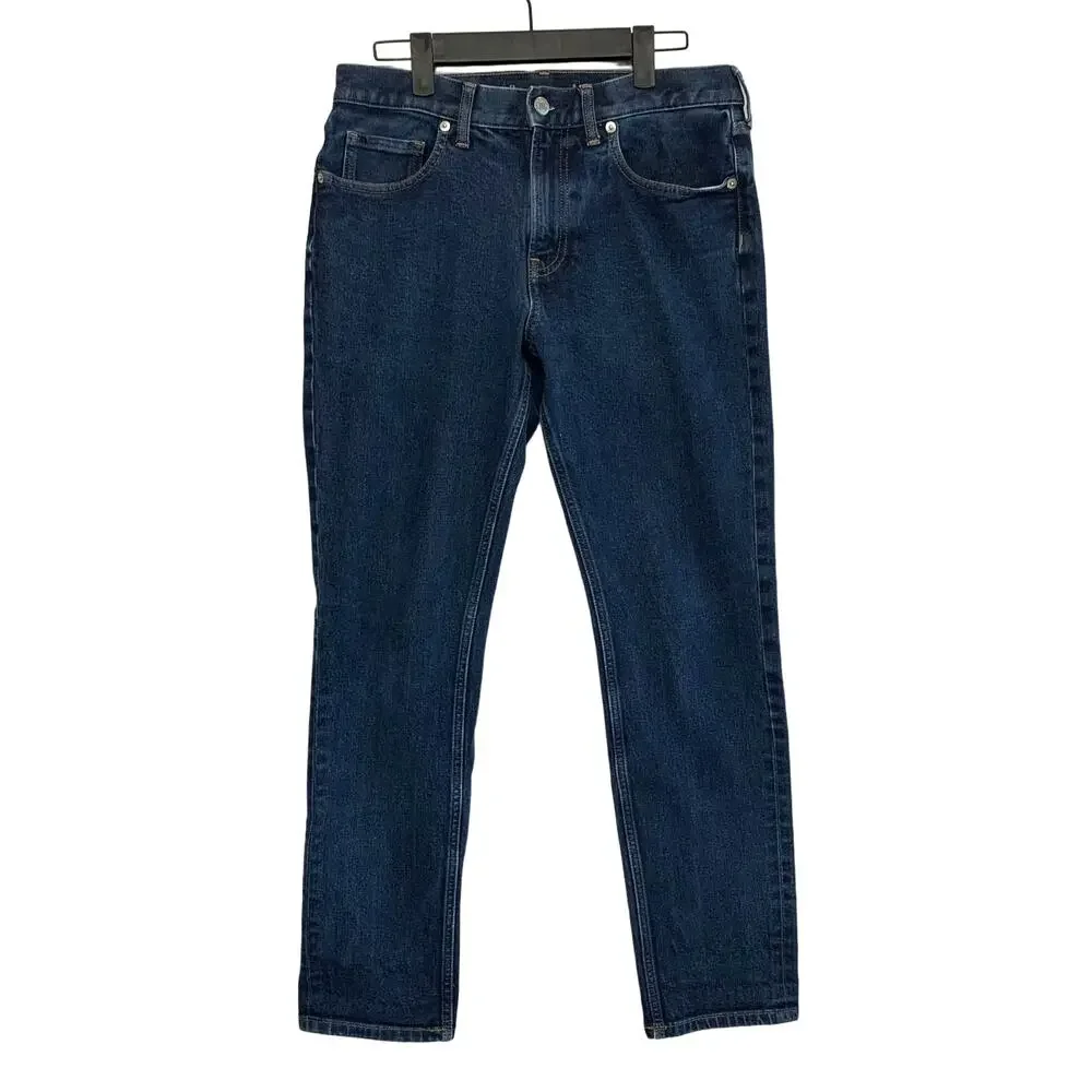 Everlane Uniform Dark Wash The Slim Jeans Men's Sz 31x30 Denim Straight Leg